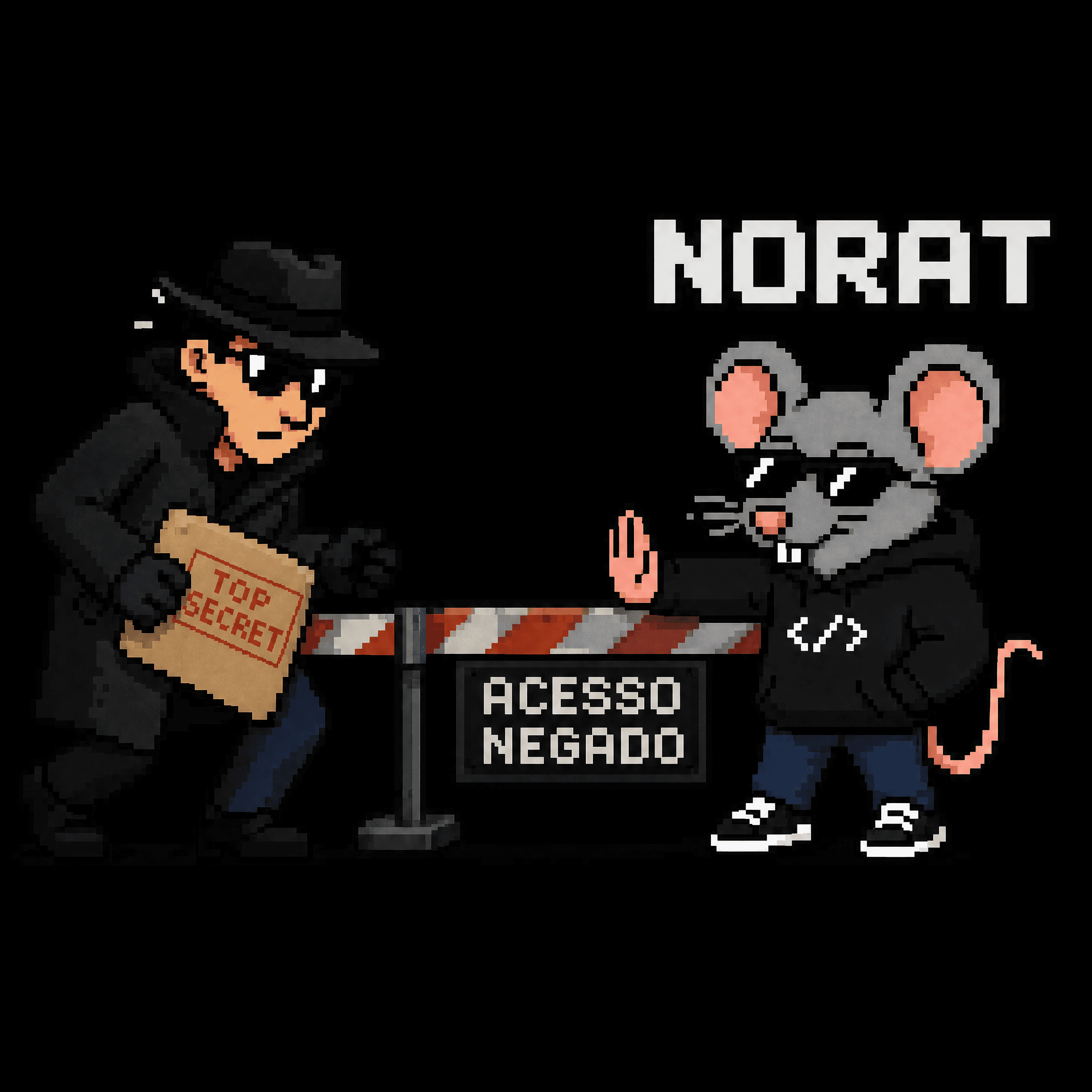 norat bloqueando acesso de espiões — acesso negado